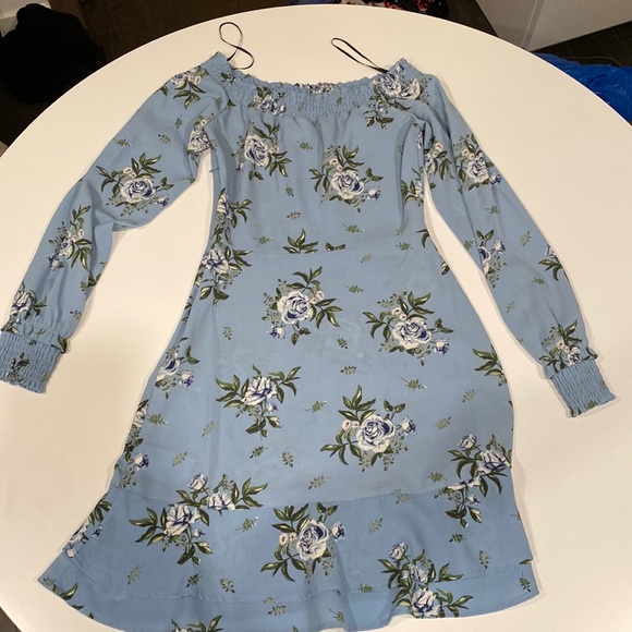 H&M Off shoulder Blue Dress - Picture 1 of 2